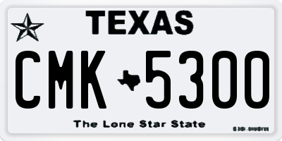 TX license plate CMK5300