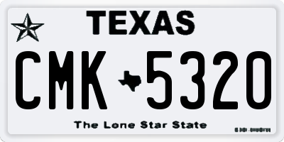 TX license plate CMK5320