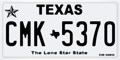 TX license plate CMK5370