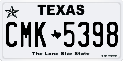 TX license plate CMK5398