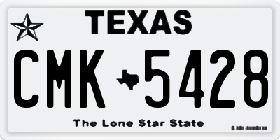 TX license plate CMK5428