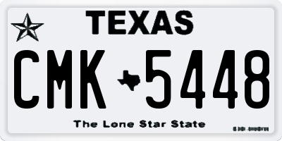 TX license plate CMK5448