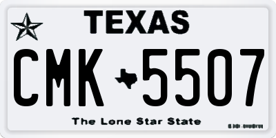 TX license plate CMK5507