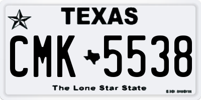 TX license plate CMK5538