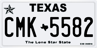 TX license plate CMK5582