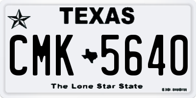 TX license plate CMK5640