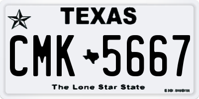 TX license plate CMK5667