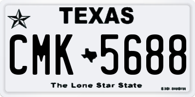 TX license plate CMK5688