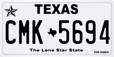 TX license plate CMK5694