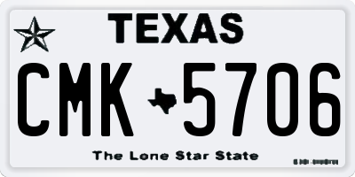 TX license plate CMK5706