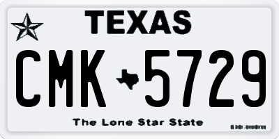 TX license plate CMK5729