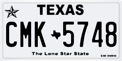 TX license plate CMK5748