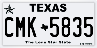 TX license plate CMK5835
