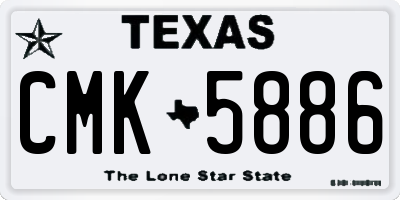 TX license plate CMK5886