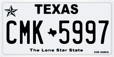 TX license plate CMK5997