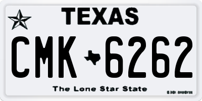 TX license plate CMK6262