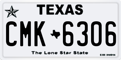 TX license plate CMK6306