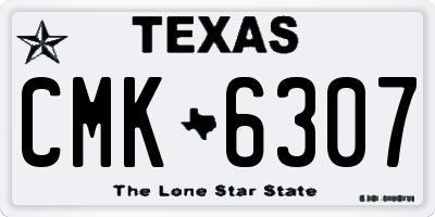 TX license plate CMK6307