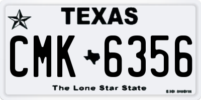 TX license plate CMK6356