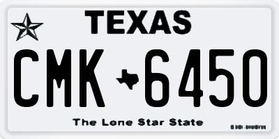 TX license plate CMK6450