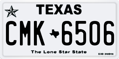 TX license plate CMK6506