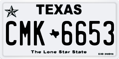 TX license plate CMK6653