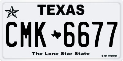 TX license plate CMK6677