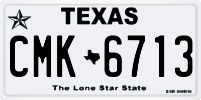 TX license plate CMK6713