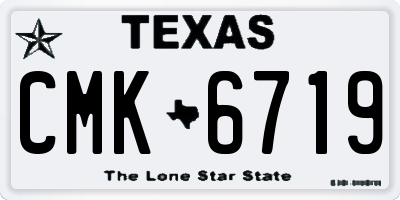 TX license plate CMK6719