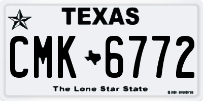 TX license plate CMK6772