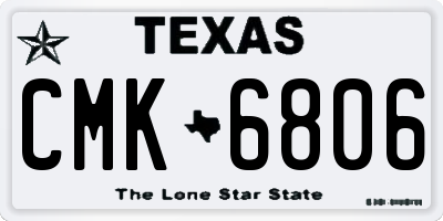 TX license plate CMK6806