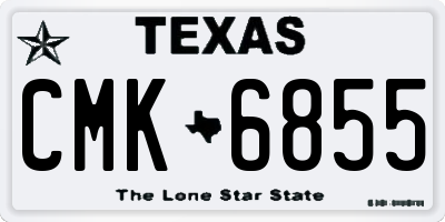 TX license plate CMK6855