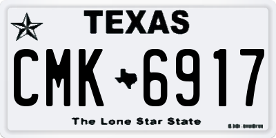 TX license plate CMK6917
