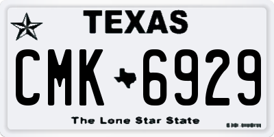 TX license plate CMK6929