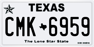 TX license plate CMK6959