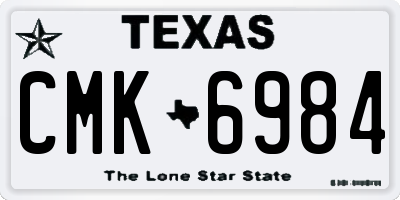 TX license plate CMK6984