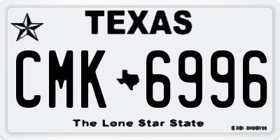 TX license plate CMK6996