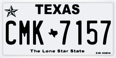 TX license plate CMK7157
