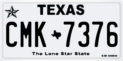 TX license plate CMK7376