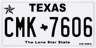 TX license plate CMK7606