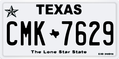TX license plate CMK7629
