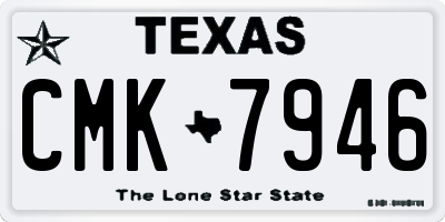 TX license plate CMK7946