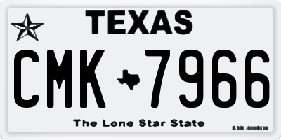 TX license plate CMK7966