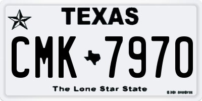 TX license plate CMK7970