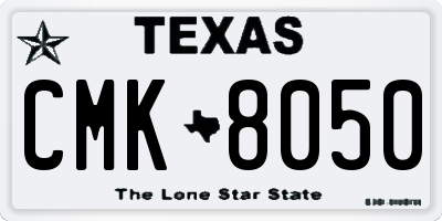 TX license plate CMK8050