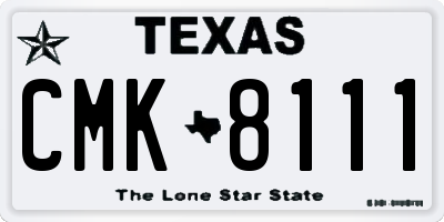 TX license plate CMK8111