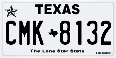 TX license plate CMK8132