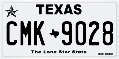 TX license plate CMK9028