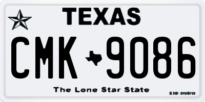 TX license plate CMK9086