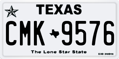 TX license plate CMK9576